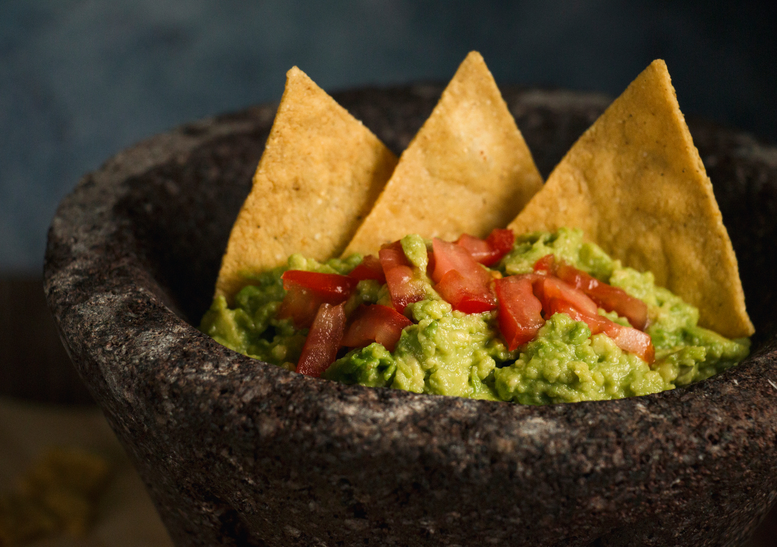 Guacamole with Corn Chips Close-up